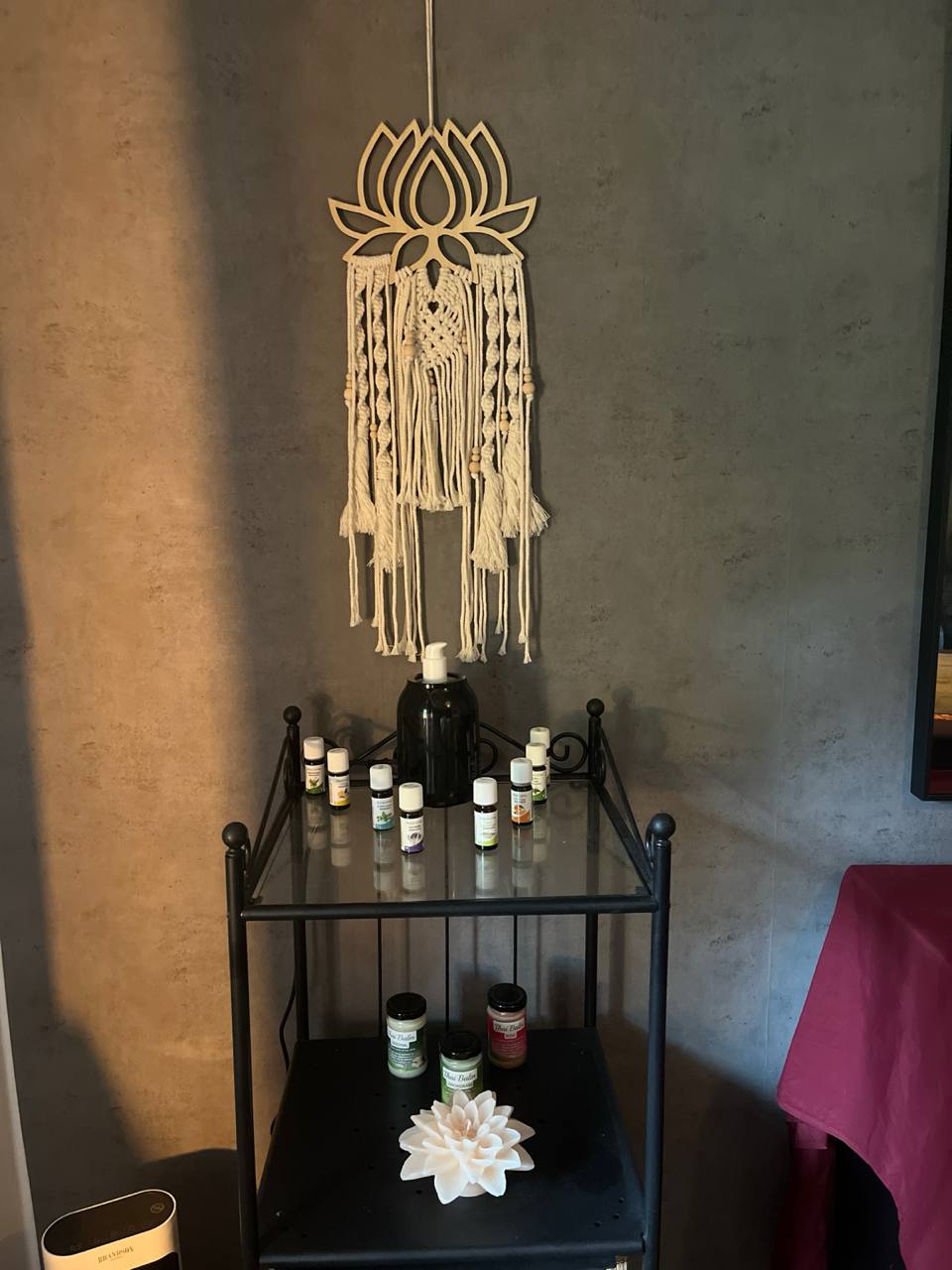 Handtücher und Spa-Atmosphäre